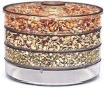 Sprout Maker with 4 Compartments for Multi Purpose Use | 500ml Organic Sprouting container | 4-Layer Plastic Container for Grains, Seeds, Dal, and More