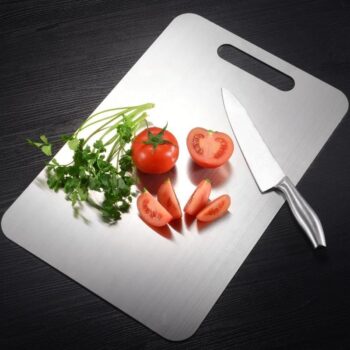 Stainless Steel Chopping Board for Kitchen - Medium (20.32cm x 30.48cm)