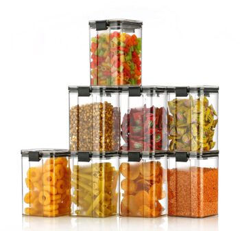 Air Tight Containers For Kitchen Organizer Storage Set, Kitchen Accessories Items Kitchen Storage Set Pantry Organization And Kitchen Storage (1100 ml Pack of 8)